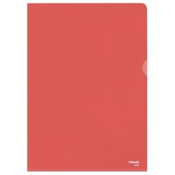 Insteekmap L-model Esselte standaard A4 0.11mm PP rood 100 stuks