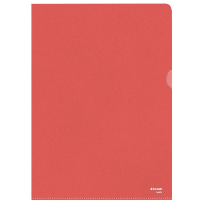 Insteekmap L-model Esselte standaard A4 0.11mm PP rood 100 stuks