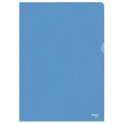 Insteekmap L-model Esselte standaard A4 0.11mm PP blauw 100 stuks