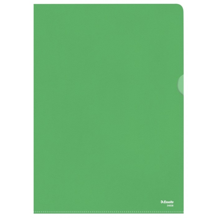 Insteekmap L-model Esselte standaard A4 0.11mm PP groen 100 stuks
