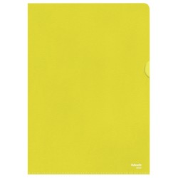Insteekmap L-model Esselte standaard A4 0.11mm PP geel 100 stuks