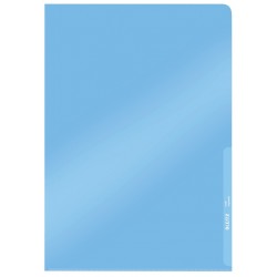 Insteekmap L-model Leitz Premium lasnaad copy safe 0.15mm PVC A4 blauw 100 stuks