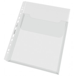 Harmonica showtas Leitz Premium met bovenklep copy safe PP A4  glashelder 5 stuks