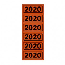 Rugetiket Elba 2020 57x25mm rood 120 stuks