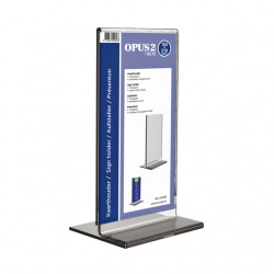 Kaarthouder OPUS 2 T-standaard Din lang staand acryl