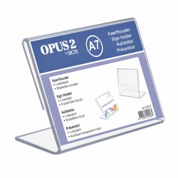 Kaarthouder OPUS 2 L-standaard A7 liggend acryl