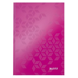 Notitieboek Leitz WOW A5 160blz 90gr lijn roze