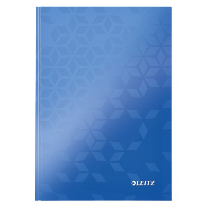 Notitieboek Leitz WOW A5 160blz 90gr lijn blauw