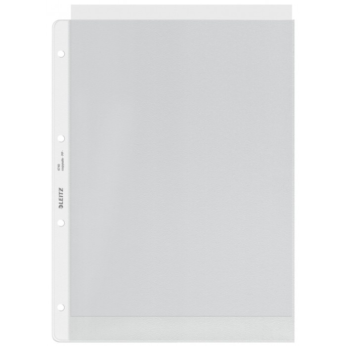 Showtas Leitz Premium copy safe 0.12mm 4-gaats PP A4 transparant 100 stuks