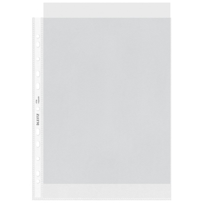 Showtas Leitz Premium standaard 11-gaats copy safe 0.085mm PP A4 transparant 100 stuks