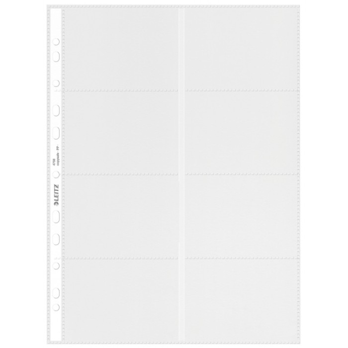Showtas Leitz Premium voor visitekaartjes copy safe PP A4 glashelder 10 stuks