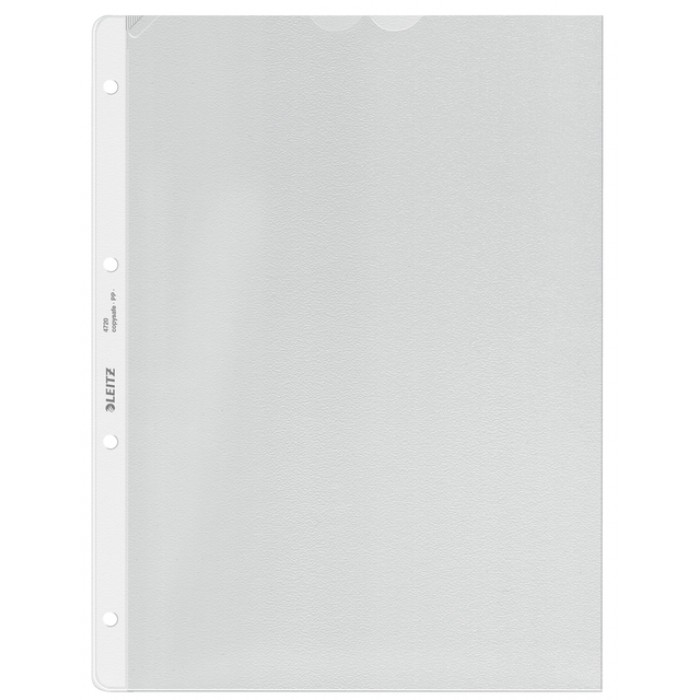 Showtas Leitz Premium copy safe 0.13mm 4-gaats PP A4 transparant 100 stuks