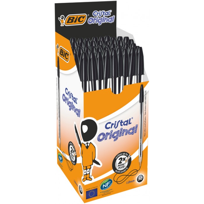 Balpen Bic Cristal medium zwart