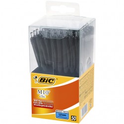 Balpen Bic M10 Tubo 50 zwart medium