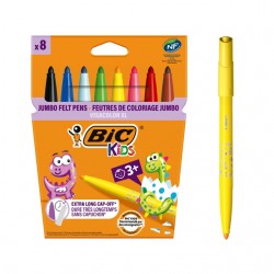 Kleurstiften BicKids Visacolor XL assorti blister &agrave; 8 stuks