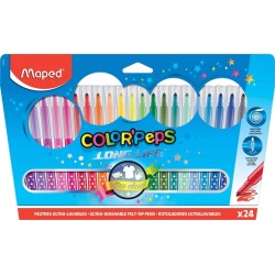 Viltstift Maped Color'Peps Long Life set á 24 kleuren