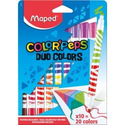 Viltstift Maped Color'Peps Duo Colors set á 10 stuks assorti