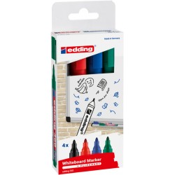 Whiteboardmarker edding 360 rond 1.5-3mm assorti 4 stuks