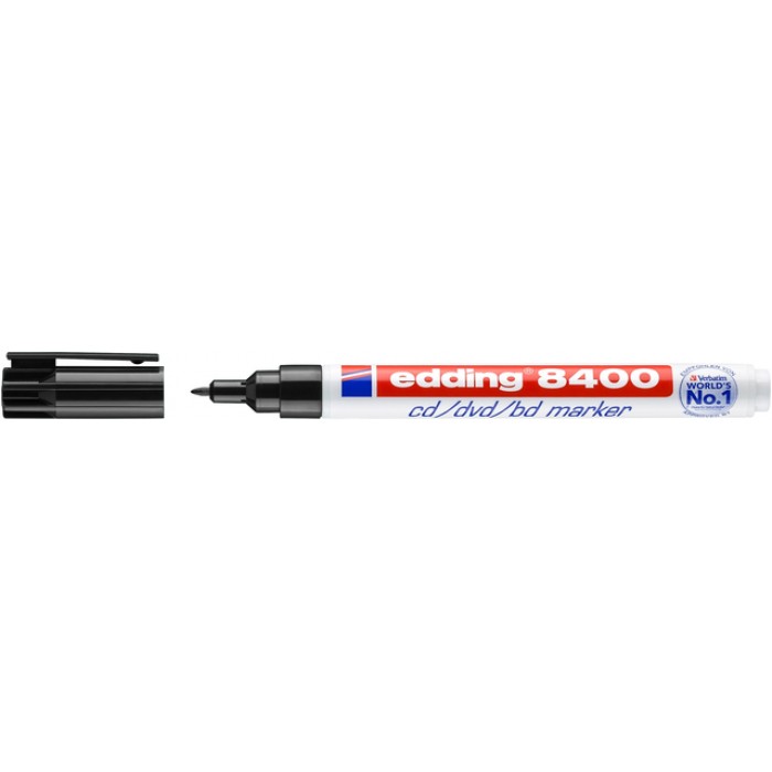 Cd marker edding 8400 rond zwart 0.5-1.0mm
