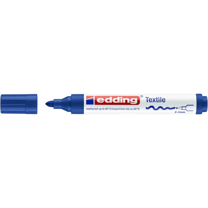 Viltstift edding 4500 textiel rond 2-3mm blauw