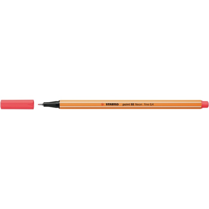 Fineliner STABILO point 88/040 fijn neon rood
