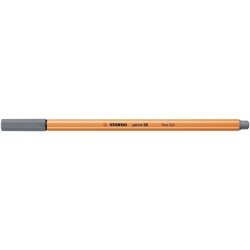 Fineliner STABILO point 88/96 fijn donkergrijs