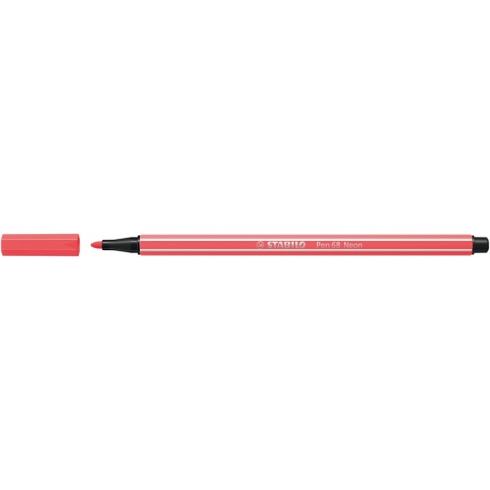 Viltstift STABILO Pen 68/040 medium neon rood