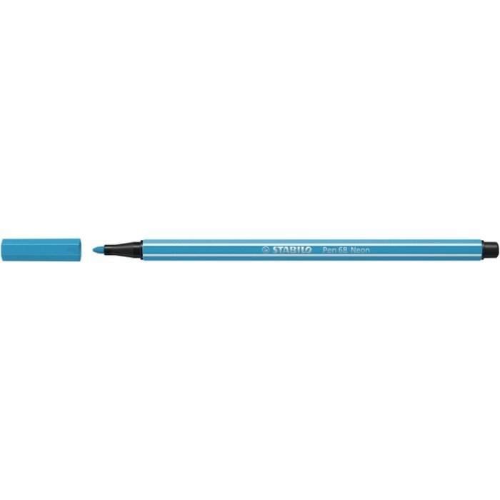 Viltstift STABILO Pen 68/031 medium neon blauw
