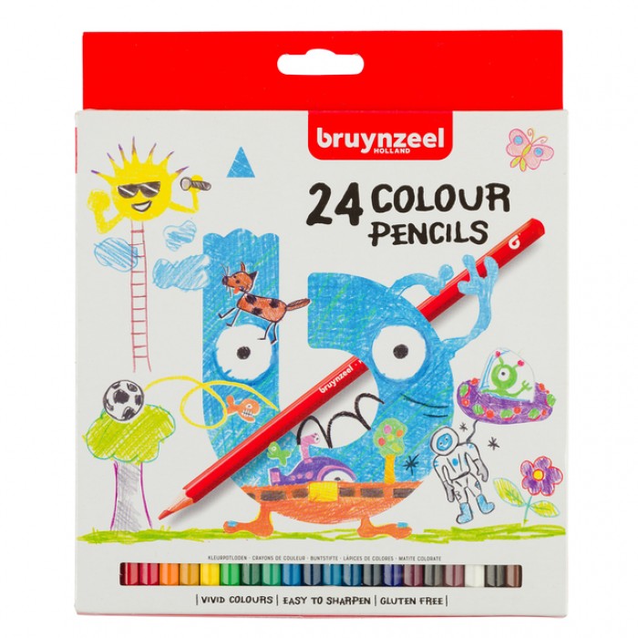 Kleurpotlood Bruynzeel Kids set à 24 stuks assorti