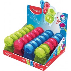 Puntenslijper Maped Loopy 1gaats met gum display á 24 stuks assorti