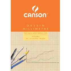 Millimeterblok Canson A4 lichtbruin 50 vel