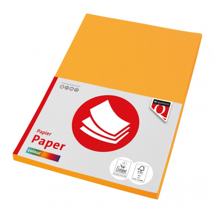 Kopieerpapier Quantore Colour A4 120gr diepgeel 100vel