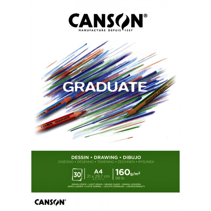 Tekenblok Canson Graduate Dessin A4 160gr 30vel