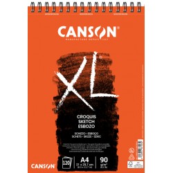 Schetsblok Canson XL Croquuis A4 90gr spiraal 120 vel