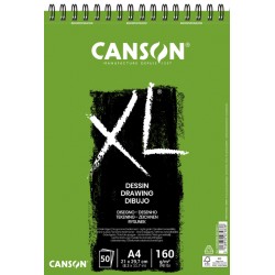 Tekenblok Canson XL Dessin A4 160gr spiraal 50 vel