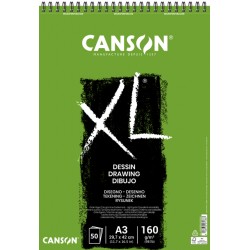 Tekenblok Canson XL Dessin A3 160gr spiraal 50 vel