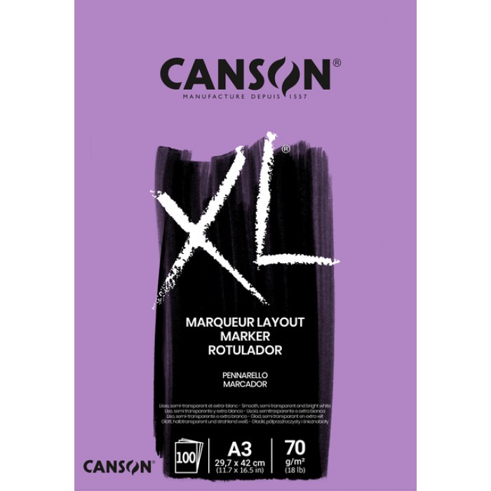 Tekenblok Canson XL Marker A3 70gram 100 vel