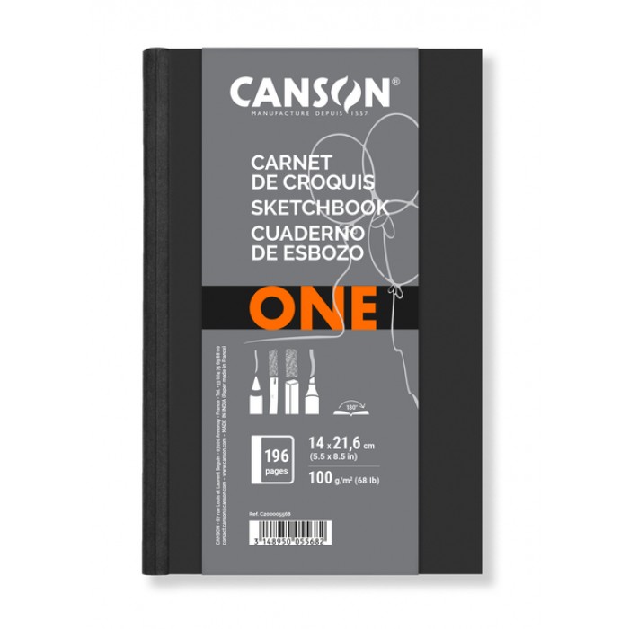 Schetsboek Canson Art Book One hardcover 98vel 100gr 140x216mm wit