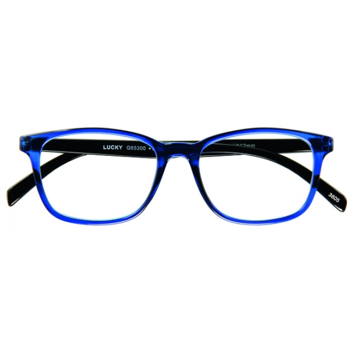 Leesbril I Need You +1.00 dpt Lucky blauw-zwart