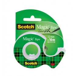 Plakband Scotch Magic 810 12mmx10m onzichtbaar  + plakbandhouder