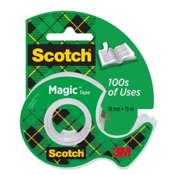 Plakband Scotch Magic 810 19mmx15m onzichtbaar + plakbandhouder