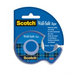 Plakband Scotch 19mmx16.5m Wall Safe + handdispenser