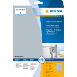 Etiket HERMA 4216 105x148mm folie 100stuks zilver