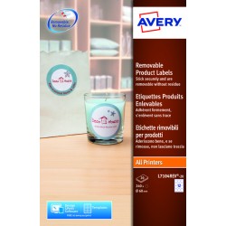 Etiket Avery L7104REV-20 60mm wit 240 etiketten
