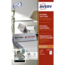 Tafelnaambord Avery L4795-20 180x60mm wit 40stuks
