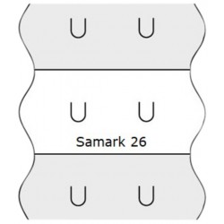 Prijsetiket 12x26mm Sato Samark afneembaar wit