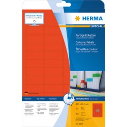 Etiket HERMA 4367 45.7x21.2mm verwijderbaar rood 960stuks