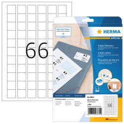 Etiket HERMA 8831 25.4x25.4mm mat wit 1650stuks