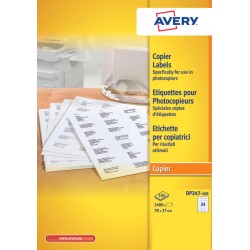 Etiket Avery DP247-100 70x37mm wit 2400stuks