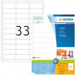 Etiket HERMA 4613 66x25.4mm premium wit 6600stuks